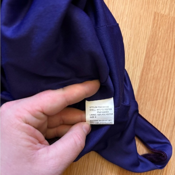 Tobi Deep Purple Velvet Bodycon Low Back Sleeveless Mini Dress, Size Small - Picture 5 of 6